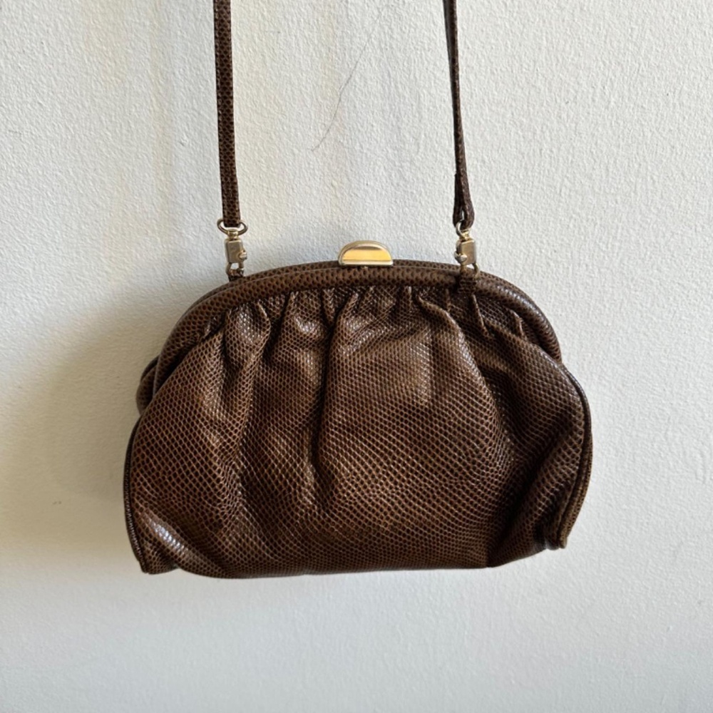 Vintage 90s Brown Snakeskin Purse.